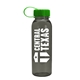 a smoke bottle & green lid outdoorsman tritan(r) bottle with tethered lid - 24 oz