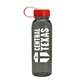 a smoke bottle & red lid outdoorsman tritan(r) bottle with tethered lid - 24 oz