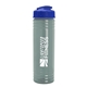 a glacier blue bottle & royal blue lid 24 oz slim fit upcycle rpet bottle with flip lid