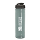a glacier blue bottle & smoke lid 24 oz slim fit upcycle rpet bottle with flip lid