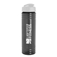 a transparent smoke bottle & white lid 24 oz slim fit upcycle rpet bottle with flip lid