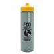 a glacier blue bottle & yellow lid 24 oz slim fit upcycle rpet bottle with push - pull lid