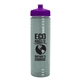 a glacier blue bottle & violet lid 24 oz slim fit upcycle rpet bottle with push - pull lid