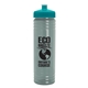 a glacier blue bottle & teal lid 24 oz slim fit upcycle rpet bottle with push - pull lid