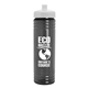 a transparent smoke bottle & white lid 24 oz slim fit upcycle rpet bottle with push - pull lid