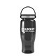 a smoke bottle & black with gray trim lid poly - pure - 27 oz transparent bottle with ez grip lid