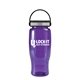 a transparent violet bottle & black with gray trim lid poly - pure - 27 oz transparent bottle with ez grip lid