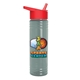 a glacier blue bottle & red lid 24 oz slim fit upcycle rpet bottles with flip straw lid digital