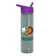 a glacier blue bottle & violet lid 24 oz slim fit upcycle rpet bottles with flip straw lid digital