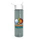 a glacier blue bottle & white lid 24 oz slim fit upcycle rpet bottles with flip straw lid digital