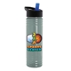a glacier blue bottle & black with blue spout lid 24 oz slim fit upcycle rpet bottles with flip straw lid digital
