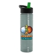 a glacier blue bottle & black with green spout lid 24 oz slim fit upcycle rpet bottles with flip straw lid digital