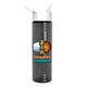 a transparent smoke bottle & white lid 24 oz slim fit upcycle rpet bottles with flip straw lid digital