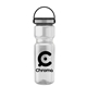 a clear bottle & black with gray trim lid champion - 28 oz transparent bottle with ez grip lid