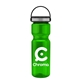 a transparent green bottle & black with gray trim lid champion - 28 oz transparent bottle with ez grip lid