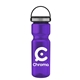 a transparent violet bottle & black with gray trim lid champion - 28 oz transparent bottle with ez grip lid