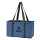 a navy heather junior utility tote with large main compartment