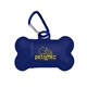 a royal blue waste bag dispenser