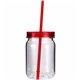 aerial view a group of 24 oz plastic mason jar, full color digital, image 19 of 21