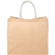 aerial view a cream the large jute tote with hook and loop closure, image 1 of 3