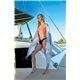aerial view a blue/white riviera peshtemal beach towel(tm), image 2 of 2