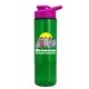 a pink lid & transparent green bottle the wave - 24 oz tritan(tm) bottle with drink thru lid and digital imprint