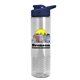 a navy blue lid & clear bottle the wave - 24 oz tritan(tm) bottle with drink thru lid and digital imprint