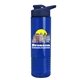 a navy blue lid & transparent blue bottle the wave - 24 oz tritan(tm) bottle with drink thru lid and digital imprint