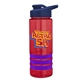 a red bottle & navy blue lid & violet grip sergeant stripe - 24 oz tritan(tm) bottle with drink thru lid, stripe bands, and digital imprint