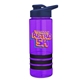 a violet bottle & navy blue lid & black grip sergeant stripe - 24 oz tritan(tm) bottle with drink thru lid, stripe bands, and digital imprint