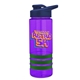 a violet bottle & navy blue lid & green grip sergeant stripe - 24 oz tritan(tm) bottle with drink thru lid, stripe bands, and digital imprint
