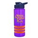 a violet bottle & navy blue lid & orange grip sergeant stripe - 24 oz tritan(tm) bottle with drink thru lid, stripe bands, and digital imprint
