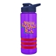 a violet bottle & navy blue lid & red grip sergeant stripe - 24 oz tritan(tm) bottle with drink thru lid, stripe bands, and digital imprint