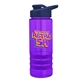 a violet bottle & navy blue lid & violet grip sergeant stripe - 24 oz tritan(tm) bottle with drink thru lid, stripe bands, and digital imprint