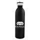 aerial view a black 24 oz stainless steel newcastle bottle, image 1 of 4