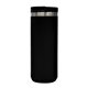 aerial view a black 18 oz full color sienna stainless steel bottle, image 1 of 2