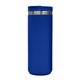 aerial view a blue 18 oz full color sienna stainless steel bottle, image 1 of 2