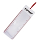 a red/clear magnifier bookmark ruler with ribbon