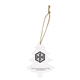 aerial view a white bloomin(r) tree shaped plantable holiday ornament, image 1 of 2