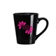 a black 14 oz black ceramic coffee mug