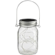 aerial view a clear solar power mason jar light, image 1 of 3