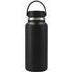 aerial view a black hydro flask(r) wide mouth 32 oz bottle with flex cap, image 1 of 8