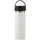aerial view a white hydro flask(r) wide mouth 20 oz bottle with flex sip lid(tm), image 1 of 8