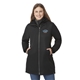 aerial view a black (995) womens hardy eco - friendly insulated jacket, image 1 of 12