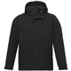 aerial view a black (995) mens lena eco water repellent insulated jacket with hoodie, image 1 of 10