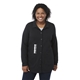 aerial view a black (995) womens rigi eco knit button cardi, image 1 of 9