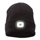 aerial view a black (995) unisex mighty led knit toque, image 1 of 2