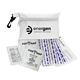 aerial view a white zip pouch first aid kit 10 piece, image 1 of 2