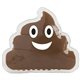 aerial view a brown poo emoji gel beads hot / cold pack, image 1 of 2