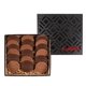 a black round cookie gift box